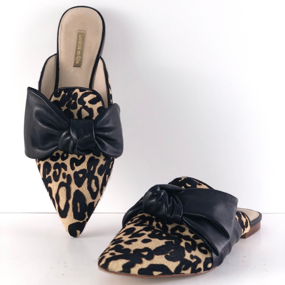 Louise Et Cie Cela Genuine Calf Hair Bow Mule